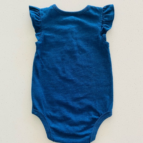 Cat & Jack Rainbow Romper with Ruffle Sleeve Size 12 Months - Picture 5 of 6